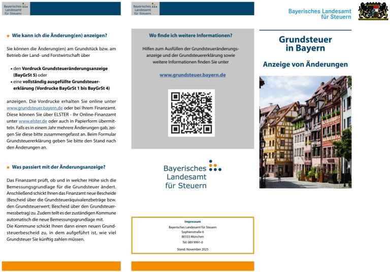 Flyer Grundsteuer in Bayern Seite 1 Flyer Grundsteuer in Bayern Seite 1